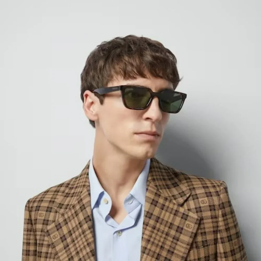 Gucci GG1539S 001 BRAND NEW Sunglasses Black Grey Unisex Rectangle